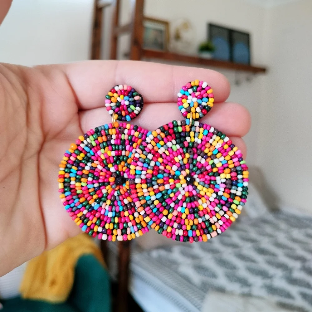 Boho Beaded Earrings - Picture 3 of 15